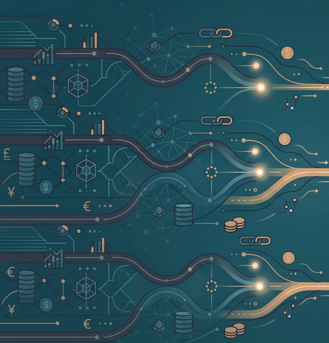 Illustration of data flows converging into clear Hungarian output